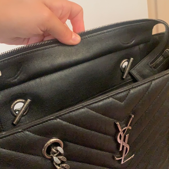 Vintage YSL Black Chevron Tote - Picture 13 of 16